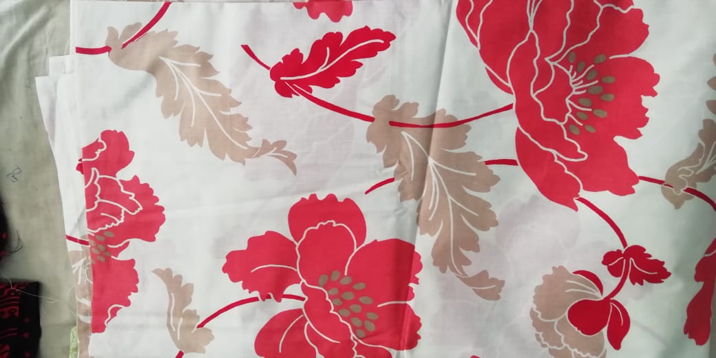 Cotton Bed Sheet Flower Printed