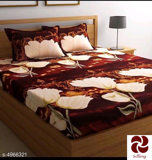 Colorful Classy Polycotton Printed Double Bedsheet