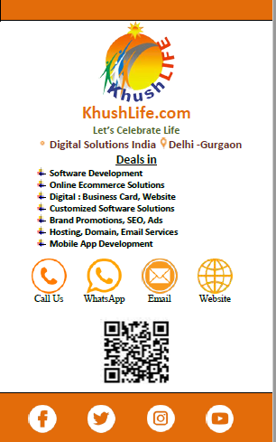 Digital Visiting Card with QR Code