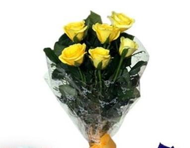 5 Yellow Roses Bunch