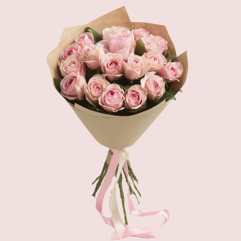 15 Baby Pink Roses Bunch